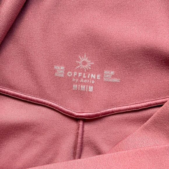 Offline Aerie Real Me High Waisted Crossover Flare Leggings Mauve M - Picture 4 of 4